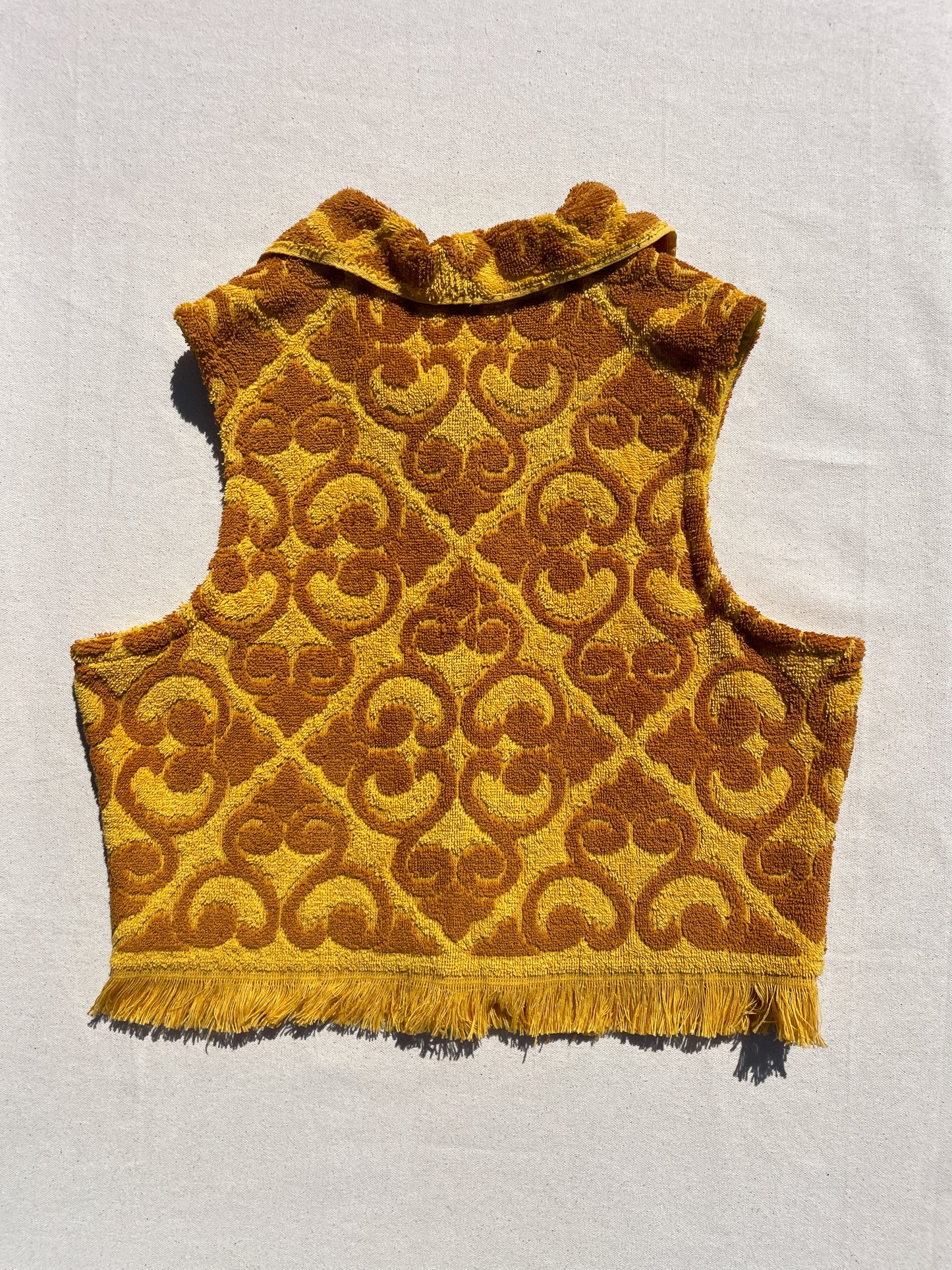 Vintage towel vest top | Sunshine gold (M)