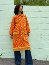 Load image into Gallery viewer, Vintage bedspread jacket | Orange marigold

