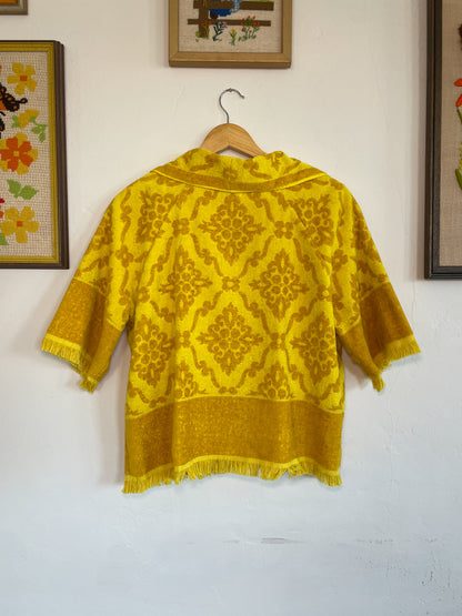 Vintage towel jacket | Golden yellow diamond