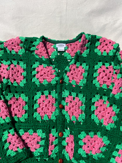 Grandpa Cardigan | Green pink