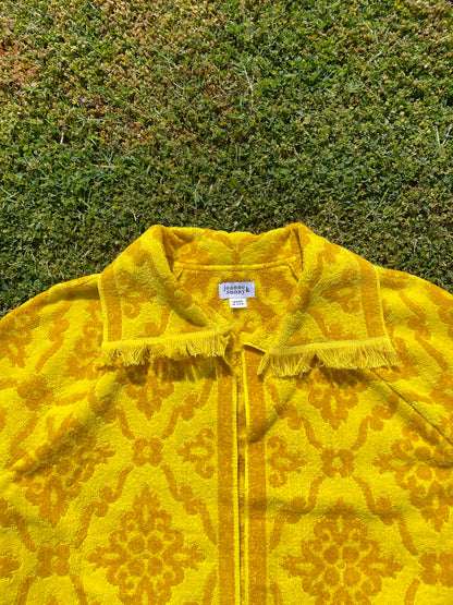 Vintage towel jacket | Golden yellow diamond