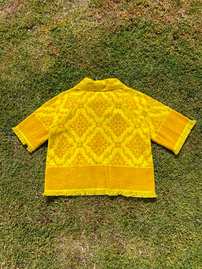 Vintage towel jacket | Golden yellow diamond