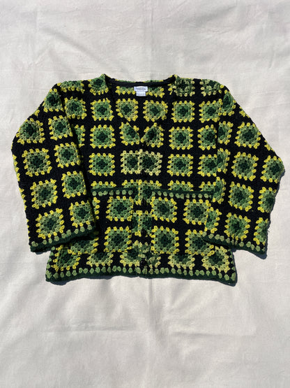 Grandpa Cardigan | Black green multi