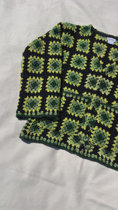 Grandpa Cardigan | Black green multi